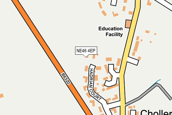 NE46 4EP map - OS OpenMap – Local (Ordnance Survey)