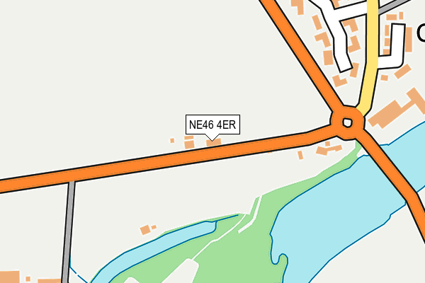 NE46 4ER map - OS OpenMap – Local (Ordnance Survey)