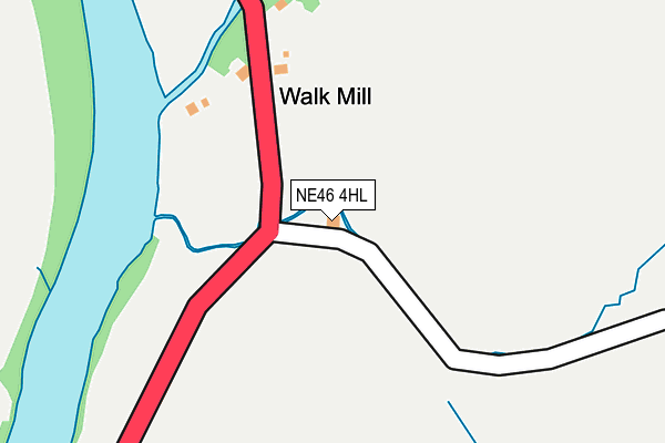 NE46 4HL map - OS OpenMap – Local (Ordnance Survey)