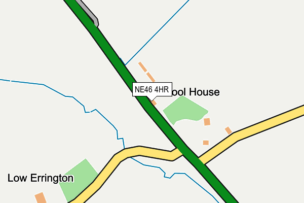 NE46 4HR map - OS OpenMap – Local (Ordnance Survey)