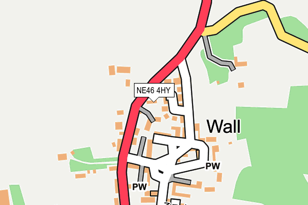 NE46 4HY map - OS OpenMap – Local (Ordnance Survey)