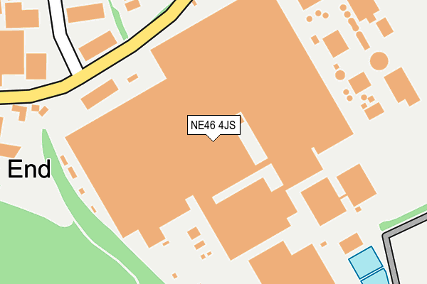 NE46 4JS map - OS OpenMap – Local (Ordnance Survey)