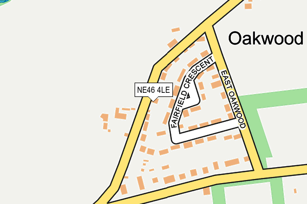 NE46 4LE map - OS OpenMap – Local (Ordnance Survey)
