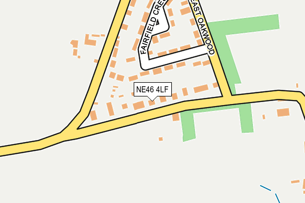 NE46 4LF map - OS OpenMap – Local (Ordnance Survey)