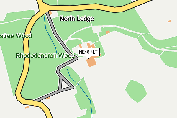 NE46 4LT map - OS OpenMap – Local (Ordnance Survey)