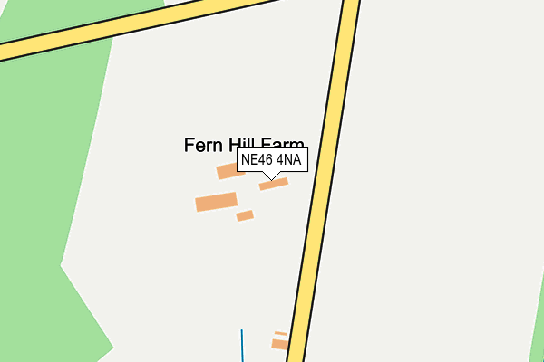 NE46 4NA map - OS OpenMap – Local (Ordnance Survey)
