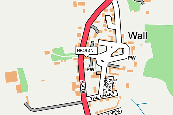 NE46 4NL map - OS OpenMap – Local (Ordnance Survey)