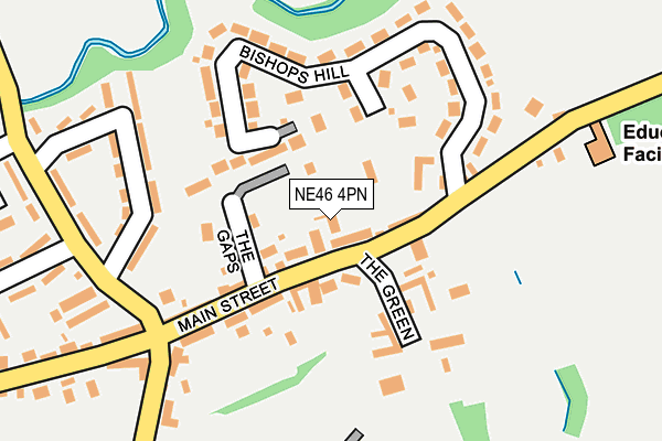NE46 4PN map - OS OpenMap – Local (Ordnance Survey)