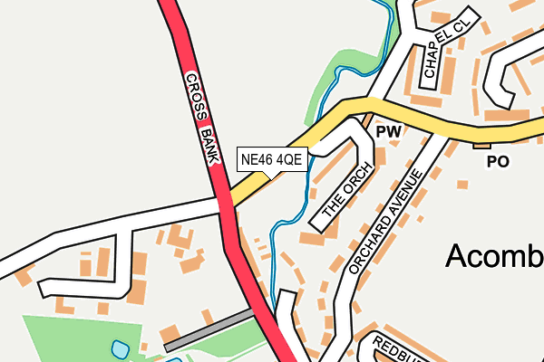 NE46 4QE map - OS OpenMap – Local (Ordnance Survey)
