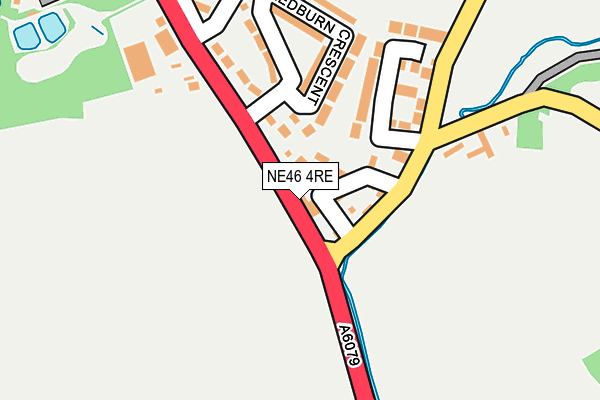 NE46 4RE map - OS OpenMap – Local (Ordnance Survey)