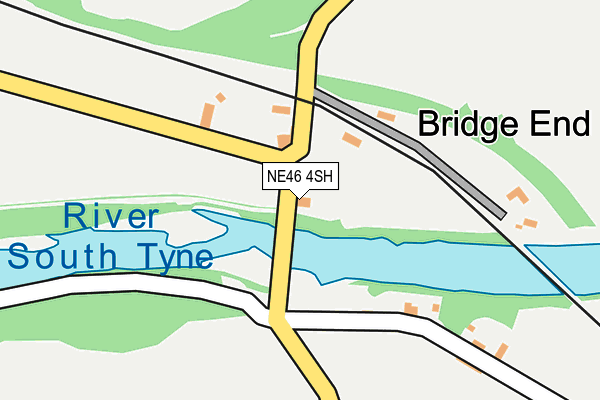 NE46 4SH map - OS OpenMap – Local (Ordnance Survey)