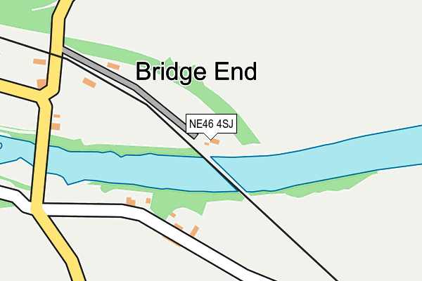 NE46 4SJ map - OS OpenMap – Local (Ordnance Survey)