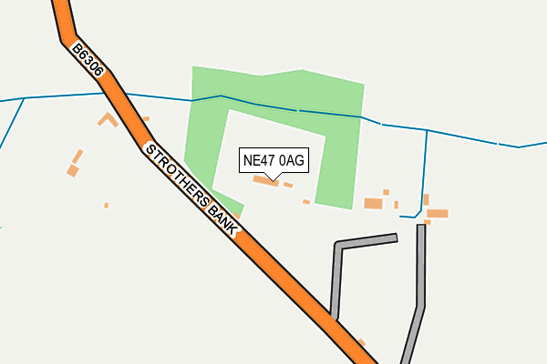 NE47 0AG map - OS OpenMap – Local (Ordnance Survey)