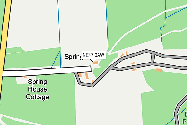 NE47 0AW map - OS OpenMap – Local (Ordnance Survey)