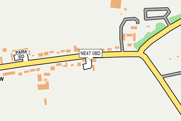 NE47 0BD map - OS OpenMap – Local (Ordnance Survey)