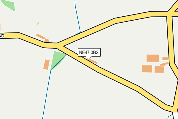 NE47 0BS map - OS OpenMap – Local (Ordnance Survey)