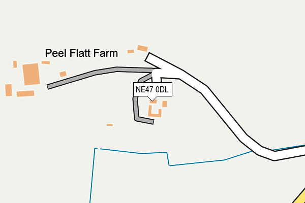 NE47 0DL map - OS OpenMap – Local (Ordnance Survey)