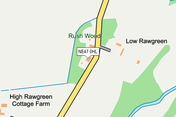 NE47 0HL map - OS OpenMap – Local (Ordnance Survey)