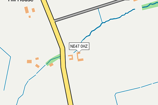 NE47 0HZ map - OS OpenMap – Local (Ordnance Survey)