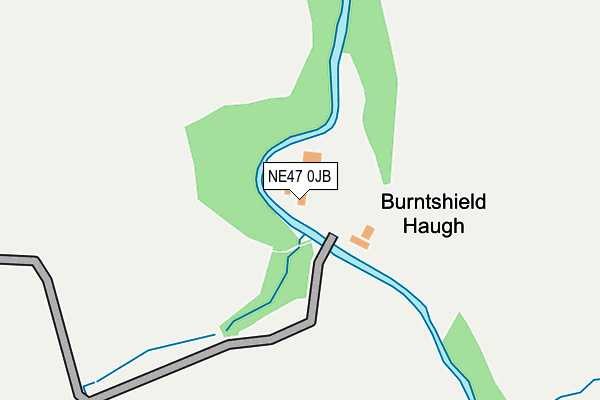 NE47 0JB map - OS OpenMap – Local (Ordnance Survey)