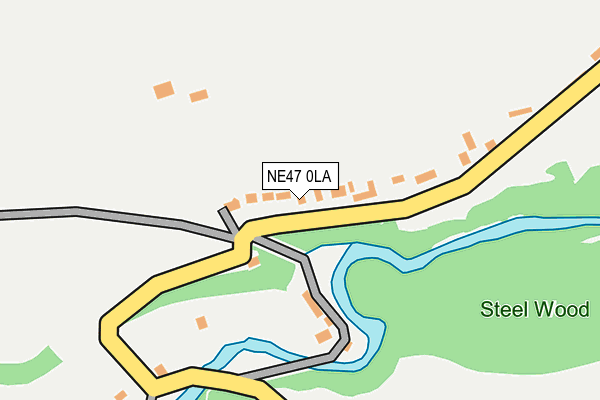 NE47 0LA map - OS OpenMap – Local (Ordnance Survey)