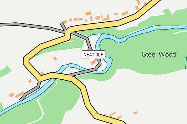 NE47 0LF map - OS OpenMap – Local (Ordnance Survey)