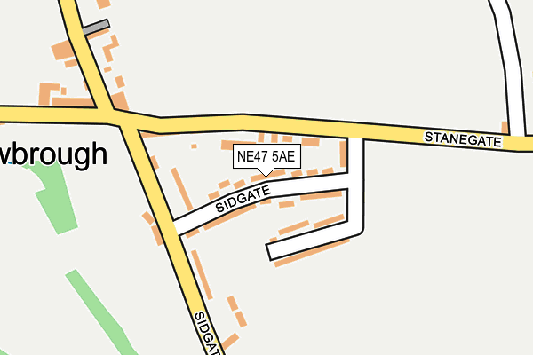 NE47 5AE map - OS OpenMap – Local (Ordnance Survey)