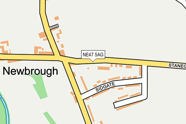 NE47 5AG map - OS OpenMap – Local (Ordnance Survey)