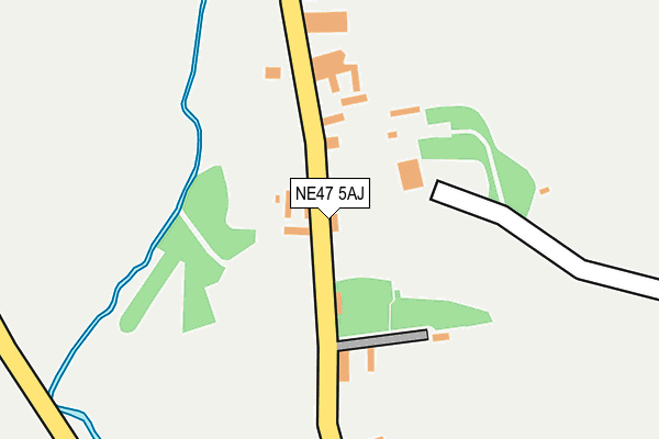 NE47 5AJ map - OS OpenMap – Local (Ordnance Survey)