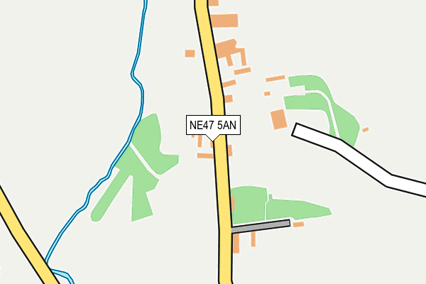 NE47 5AN map - OS OpenMap – Local (Ordnance Survey)