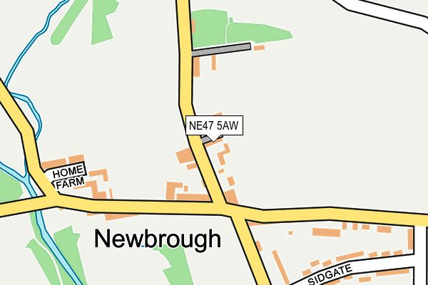 NE47 5AW map - OS OpenMap – Local (Ordnance Survey)
