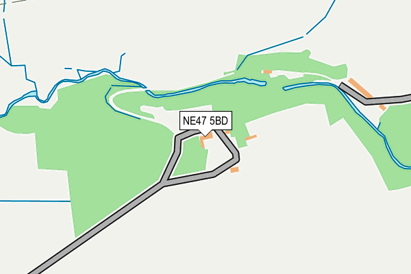 NE47 5BD map - OS OpenMap – Local (Ordnance Survey)