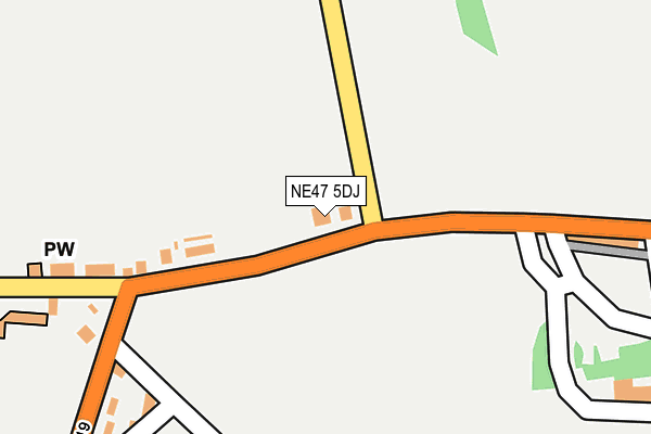 NE47 5DJ map - OS OpenMap – Local (Ordnance Survey)