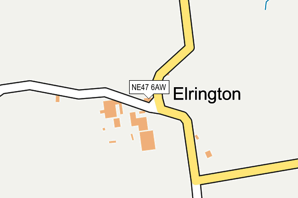 NE47 6AW map - OS OpenMap – Local (Ordnance Survey)