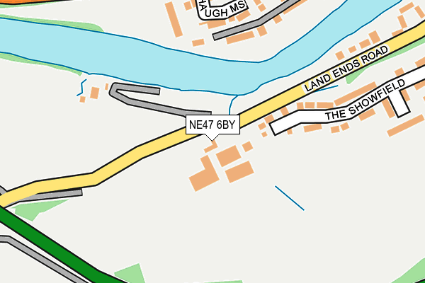 NE47 6BY map - OS OpenMap – Local (Ordnance Survey)