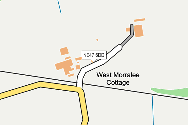 NE47 6DD map - OS OpenMap – Local (Ordnance Survey)