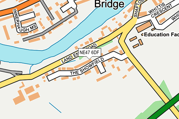 NE47 6DF map - OS OpenMap – Local (Ordnance Survey)