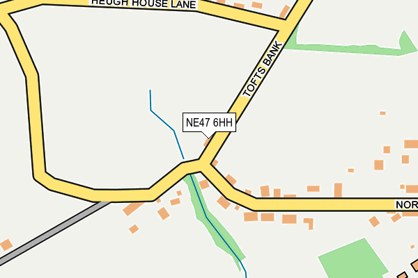 NE47 6HH map - OS OpenMap – Local (Ordnance Survey)