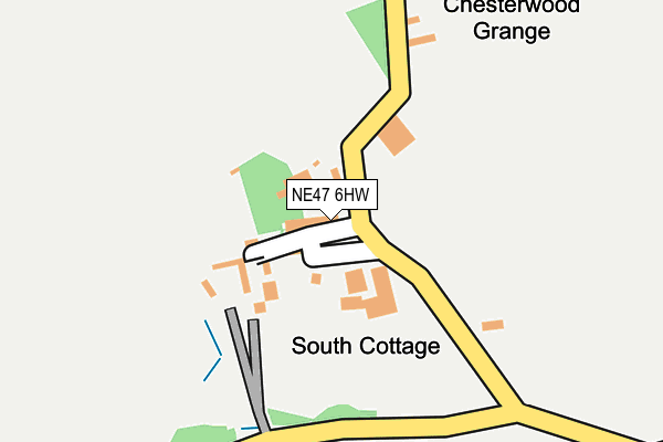 NE47 6HW map - OS OpenMap – Local (Ordnance Survey)