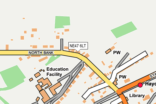 NE47 6LT map - OS OpenMap – Local (Ordnance Survey)