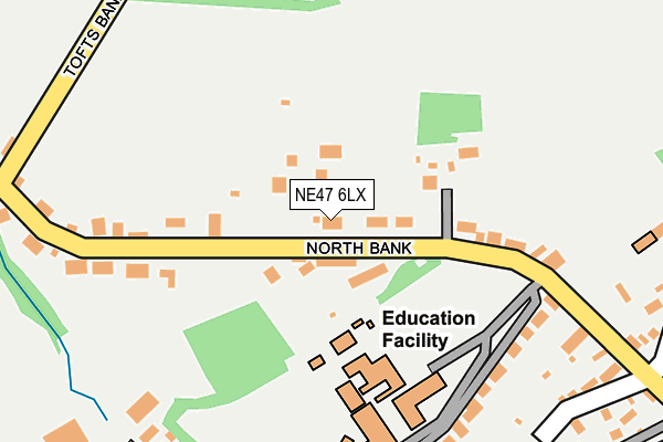 NE47 6LX map - OS OpenMap – Local (Ordnance Survey)