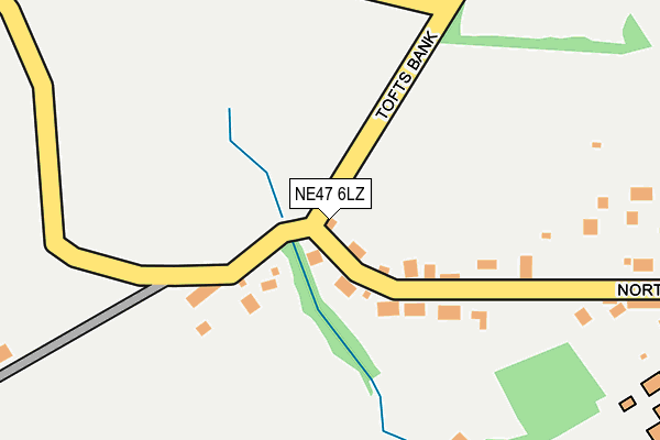 NE47 6LZ map - OS OpenMap – Local (Ordnance Survey)