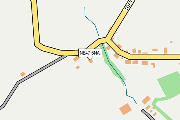 NE47 6NA map - OS OpenMap – Local (Ordnance Survey)