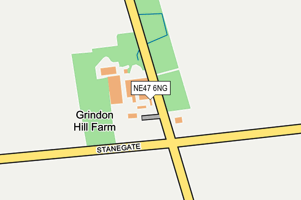 NE47 6NG map - OS OpenMap – Local (Ordnance Survey)