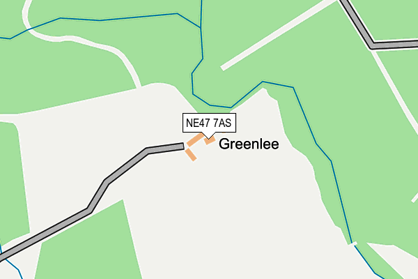 NE47 7AS map - OS OpenMap – Local (Ordnance Survey)