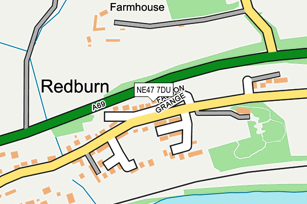 NE47 7DU map - OS OpenMap – Local (Ordnance Survey)