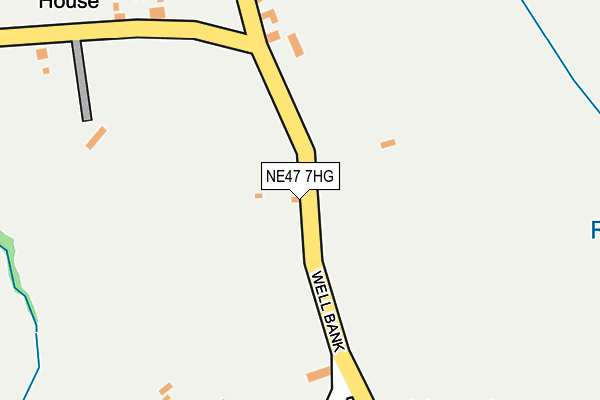 NE47 7HG map - OS OpenMap – Local (Ordnance Survey)