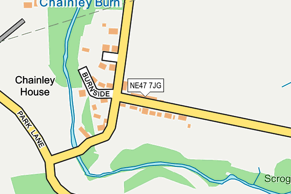 NE47 7JG map - OS OpenMap – Local (Ordnance Survey)