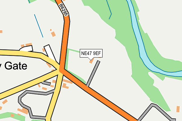 NE47 9EF map - OS OpenMap – Local (Ordnance Survey)