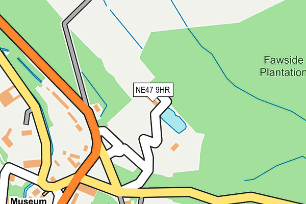 NE47 9HR map - OS OpenMap – Local (Ordnance Survey)